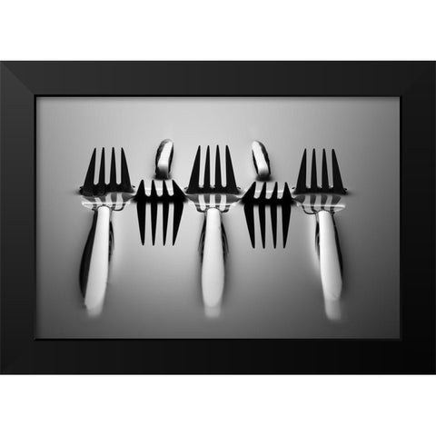 Drowning Black Modern Wood Framed Art Print by De Kogel, Wieteke