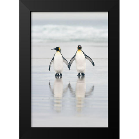 Friends Black Modern Wood Framed Art Print by Gil Raga, Joan