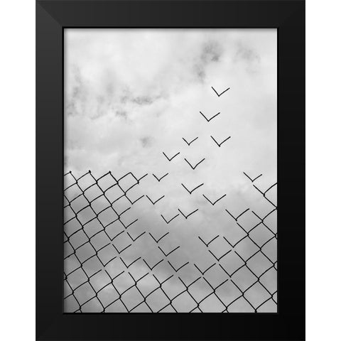 Freedom Black Modern Wood Framed Art Print by Alonso, Daniel