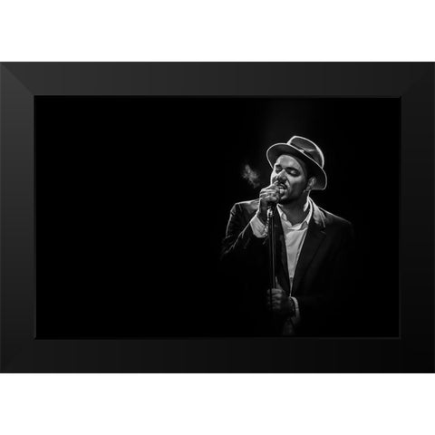 Ben lOncle Soul Black Modern Wood Framed Art Print by Christophe