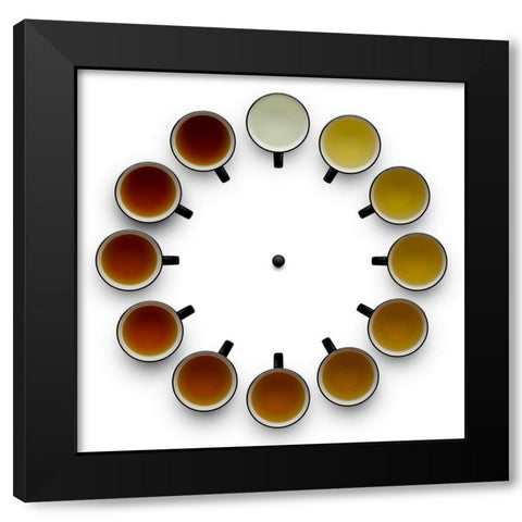 Tea time Black Modern Wood Framed Art Print with Double Matting by De Kogel, Wieteke