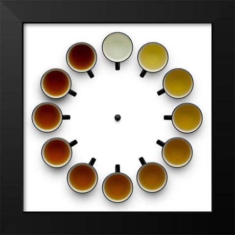 Tea time Black Modern Wood Framed Art Print by De Kogel, Wieteke