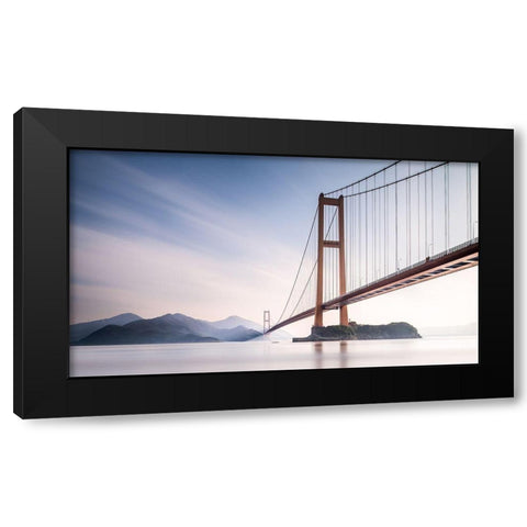 Xihou Bridge and Moon Bay Black Modern Wood Framed Art Print by Ai, Qing