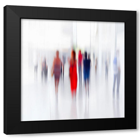 Women in red Black Modern Wood Framed Art Print by Ohlendorf, Anette