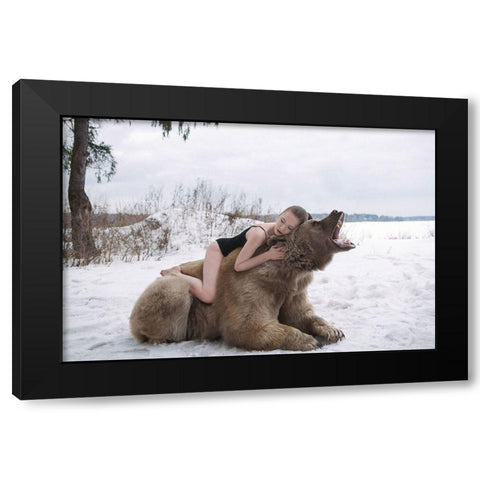 Untitled No 1448 Black Modern Wood Framed Art Print by Barantseva, Olga