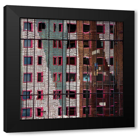 the trapped illusion Black Modern Wood Framed Art Print by Claes, Gilbert