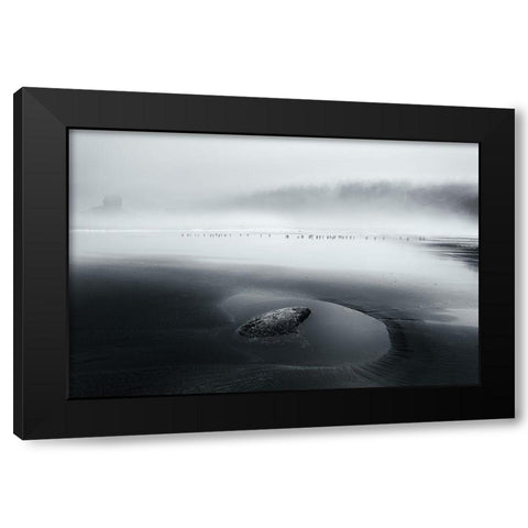 One Morning Black Modern Wood Framed Art Print by Bs., Dani