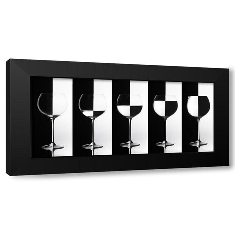 Black and White Black Modern Wood Framed Art Print with Double Matting by Reindl, Doris