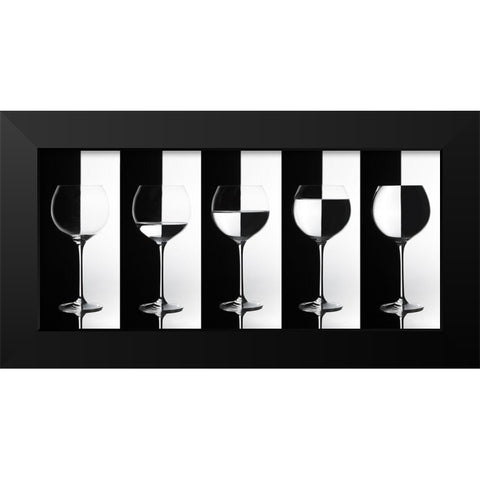 Black and White Black Modern Wood Framed Art Print by Reindl, Doris