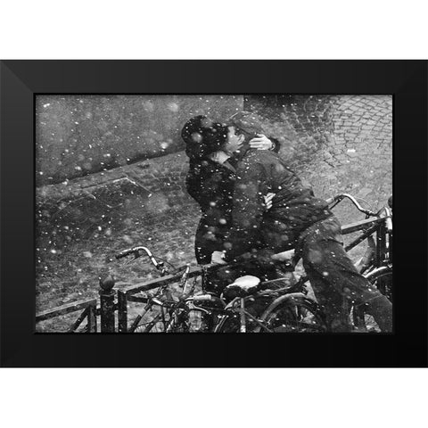 Eternity of the moment Black Modern Wood Framed Art Print by Kravanja, Jure