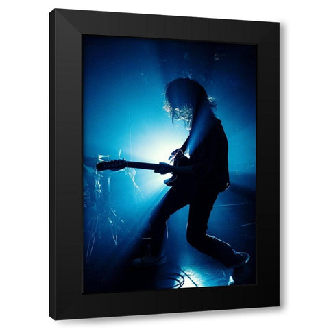 Blue ray Black Modern Wood Framed Art Print with Double Matting by Nakamatsu, Kenji