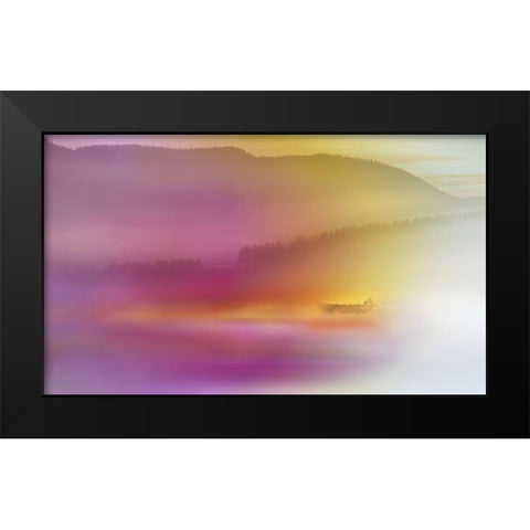 Watercolor seascape Black Modern Wood Framed Art Print by Westum, Heidi