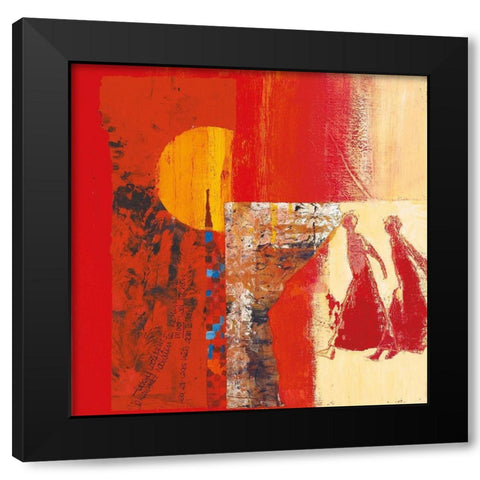 Figurativ I Black Modern Wood Framed Art Print with Double Matting by van Ginkel, Marjolijn