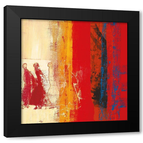 Figurativ II Black Modern Wood Framed Art Print with Double Matting by van Ginkel, Marjolijn