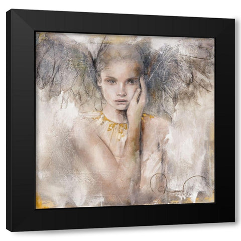 In Wahrheit ist es Liebe Black Modern Wood Framed Art Print with Double Matting by Amrhein, Elvira