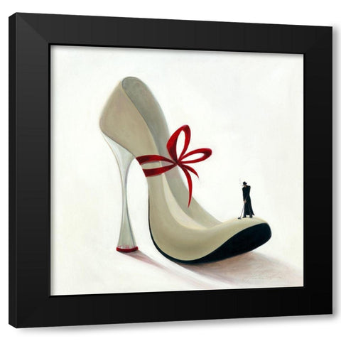 Highheels - Romance Black Modern Wood Framed Art Print by Panasenko, Inna