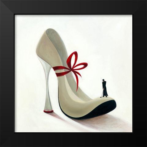 Highheels - Romance Black Modern Wood Framed Art Print by Panasenko, Inna