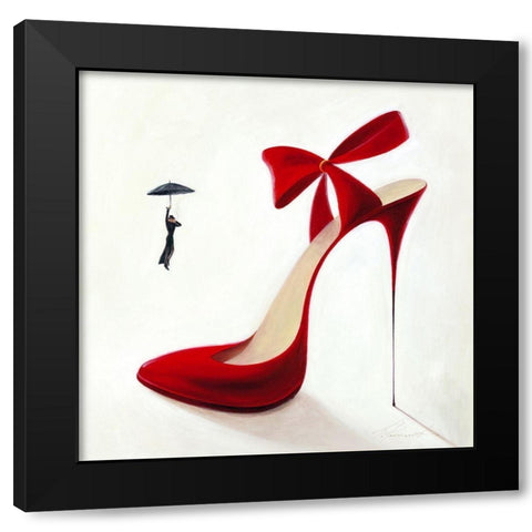 Highheels - Obsession Black Modern Wood Framed Art Print by Panasenko, Inna