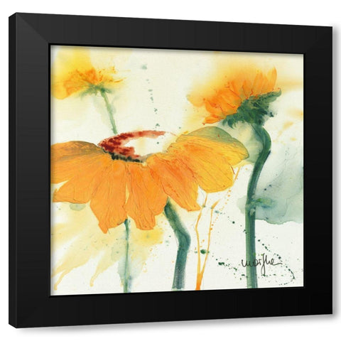 Tournesol V Black Modern Wood Framed Art Print by Marthe