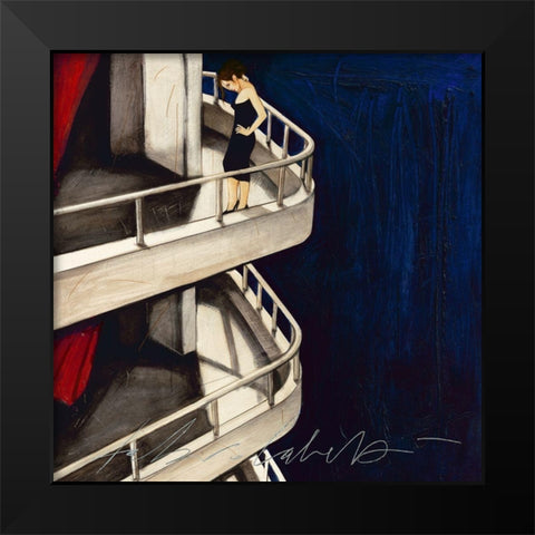 Dalla finestra di Jan e Larry Black Modern Wood Framed Art Print by Calvetti, Fabio