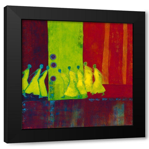 Red Carpet I Black Modern Wood Framed Art Print with Double Matting by van Ginkel, Marjolijn