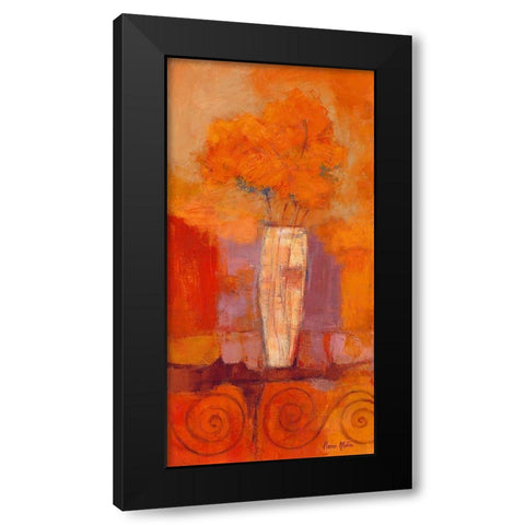 Bouquet aux volutes Black Modern Wood Framed Art Print with Double Matting by Pivier-Attolini, Regine