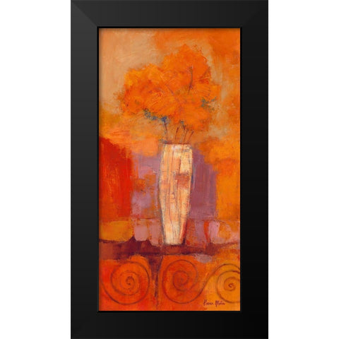 Bouquet aux volutes Black Modern Wood Framed Art Print by Pivier-Attolini, Regine