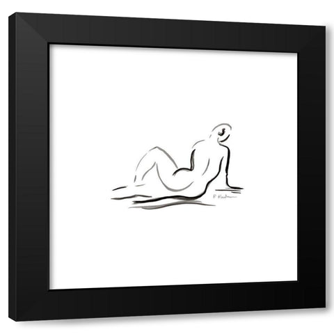 Nu allonge II Black Modern Wood Framed Art Print by Marteau, Frederique