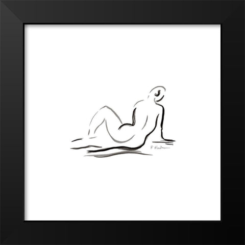 Nu allonge II Black Modern Wood Framed Art Print by Marteau, Frederique