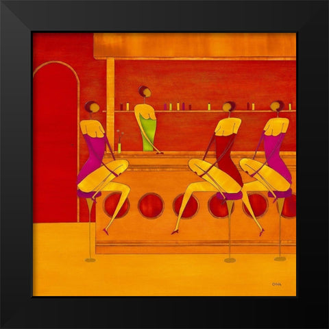 Art Cafe II Black Modern Wood Framed Art Print by Ona