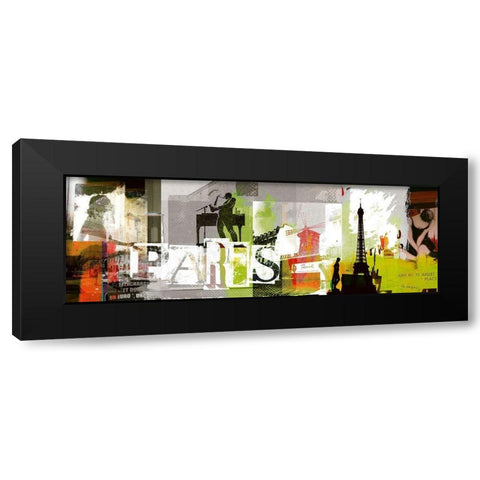 Paris Black Modern Wood Framed Art Print by Luger, Gery