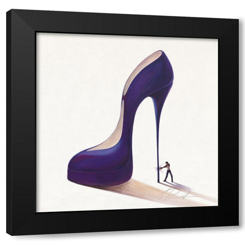 Conquistatore selvaggio Black Modern Wood Framed Art Print with Double Matting by Panasenko, Inna