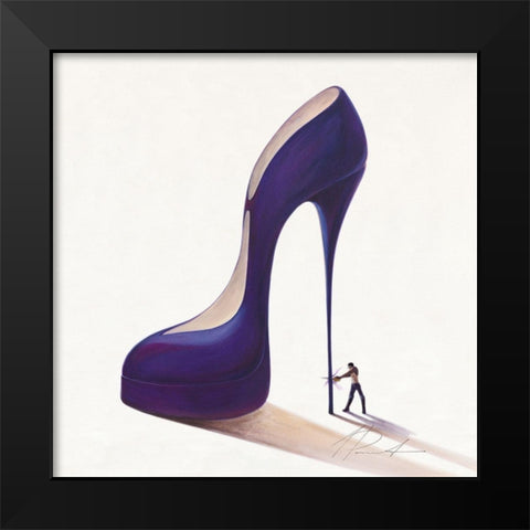 Conquistatore selvaggio Black Modern Wood Framed Art Print by Panasenko, Inna