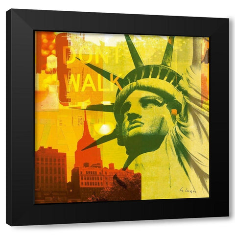 New York III Black Modern Wood Framed Art Print with Double Matting by Luger, Gery