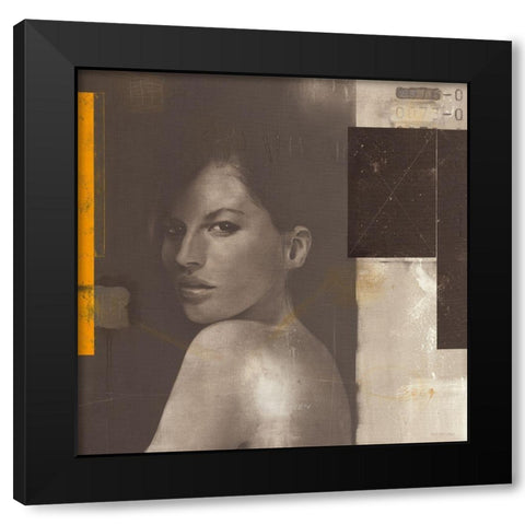 Madonna 442 Black Modern Wood Framed Art Print with Double Matting by van der Valk, John