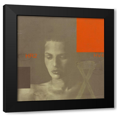 Madonna 441 Black Modern Wood Framed Art Print by van der Valk, John