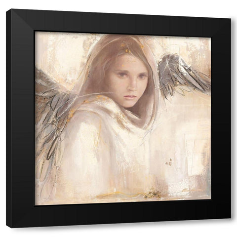 L ange rebelle Black Modern Wood Framed Art Print with Double Matting by Amrhein, Elvira