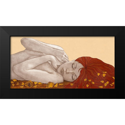Sweet Dreams Black Modern Wood Framed Art Print by Gouskova, Olga