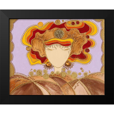 Anita Black Modern Wood Framed Art Print by Bismuth, Zed
