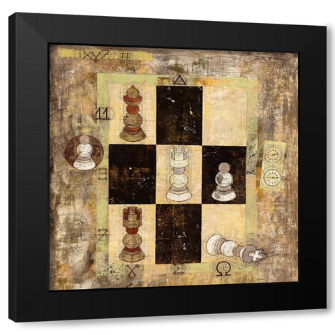 Alpha and Omega Black Modern Wood Framed Art Print by Juta and Mareks