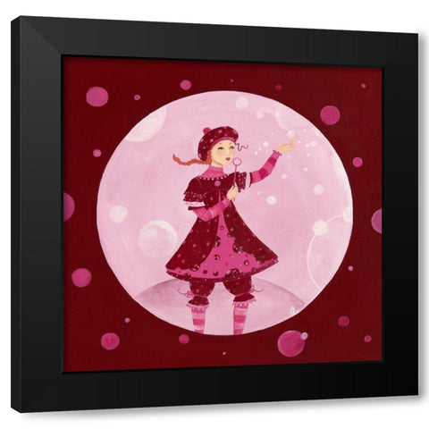 Ma petite bulle a moi Black Modern Wood Framed Art Print by Pillault, Loetitia