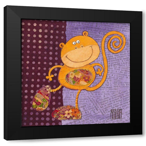 Coco Black Modern Wood Framed Art Print by Dahan, Sushila