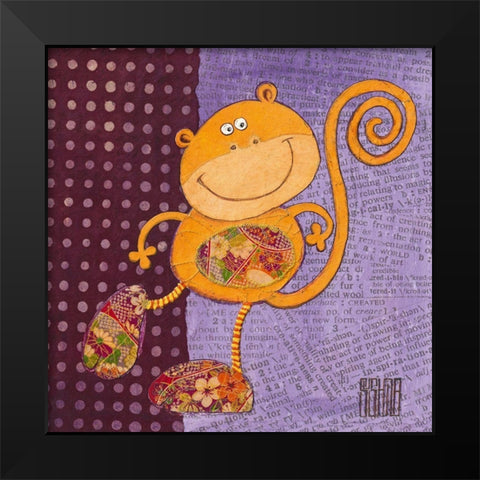 Coco Black Modern Wood Framed Art Print by Dahan, Sushila