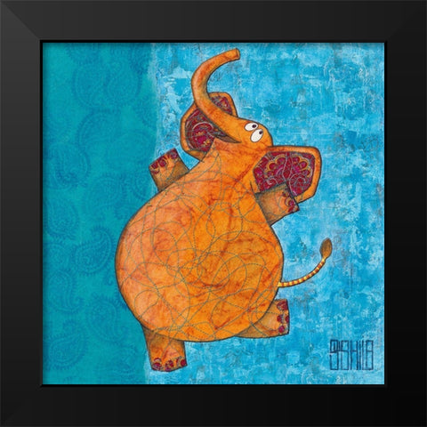 Barry Black Modern Wood Framed Art Print by Dahan, Sushila