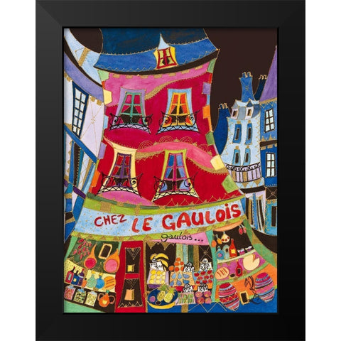 Le gaulois Black Modern Wood Framed Art Print by Wentzeis, Martine