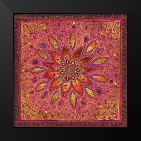 Carre Indien II Black Modern Wood Framed Art Print by Maugeri, Valerie