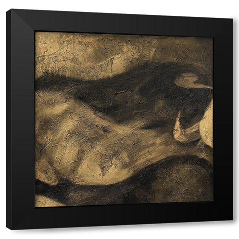 Toros II Black Modern Wood Framed Art Print with Double Matting by Panasenko, Inna