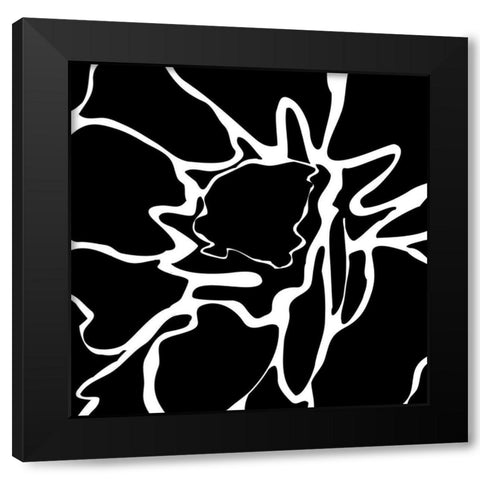 Abstract Wright Black Modern Wood Framed Art Print by Talva Design