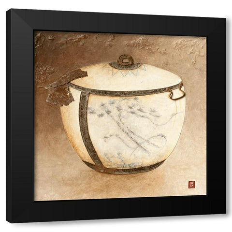 Opium Black Modern Wood Framed Art Print by Thiry, Diana