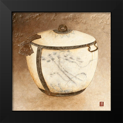 Opium Black Modern Wood Framed Art Print by Thiry, Diana